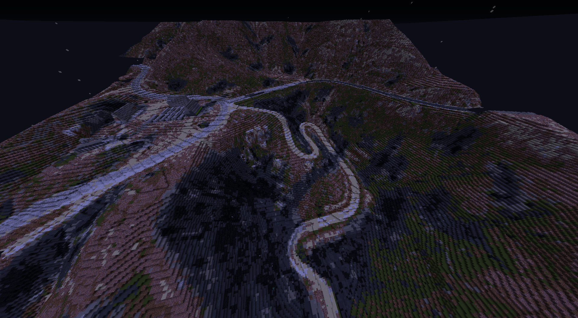 GTA V in minecraft converted: a mountain